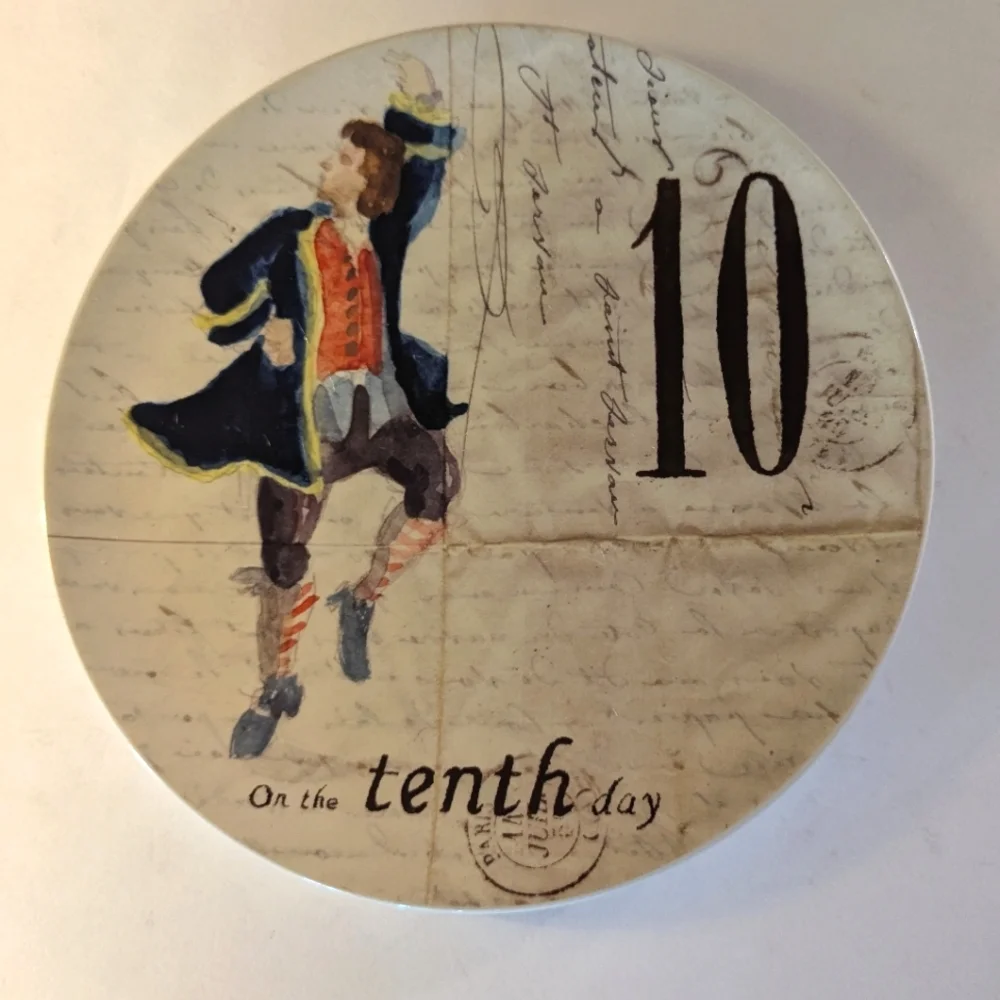 Williams-Sonoma 10th day of Christmas replacement salad/dessert plate